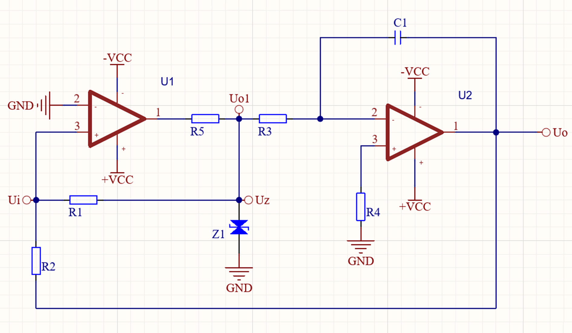 Basic Circuit of Triangle Wave Generator